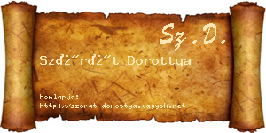 Szórát Dorottya névjegykártya