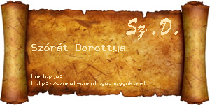 Szórát Dorottya névjegykártya