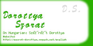 dorottya szorat business card